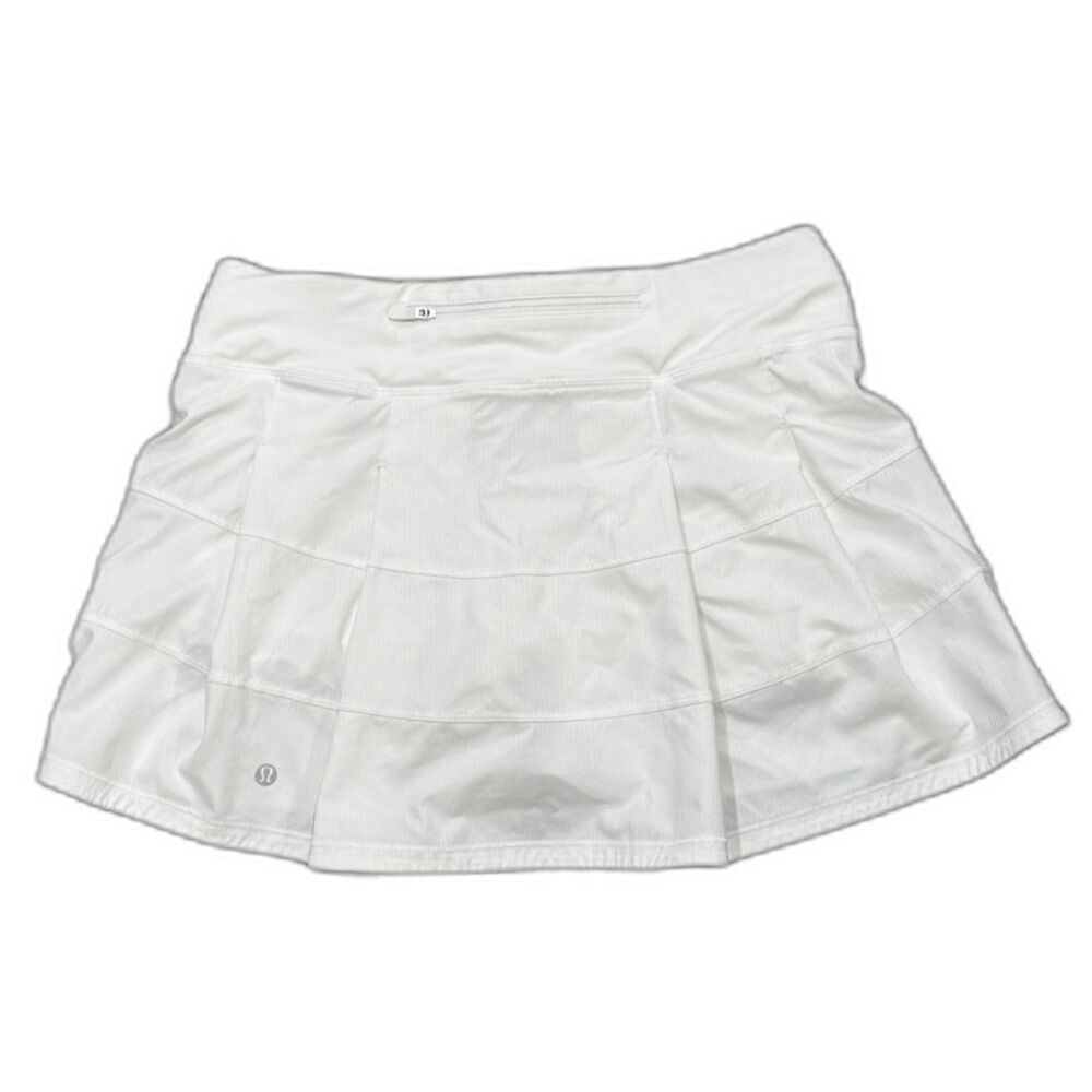 Lululemon Pace Rival Skirt - White | Size 6 | Long (13.5") | Mid-rise - Picture 5 of 6